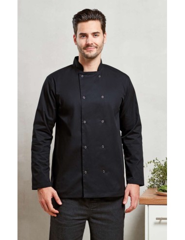 P-PR665-Chefs Long Sleeve Stud Jacket